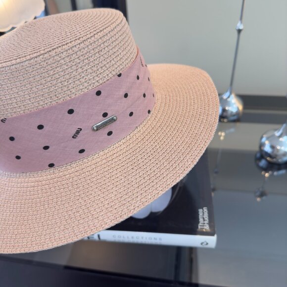 Miu Miu New Flat-Top Straw Hat main image 5